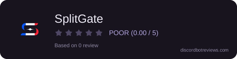 Rating widget preview for SplitGate