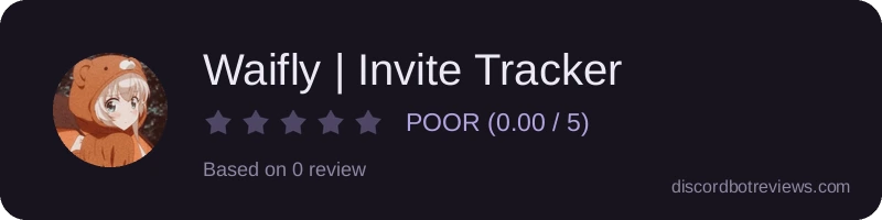 Rating widget preview for Waifly | Invite Tracker