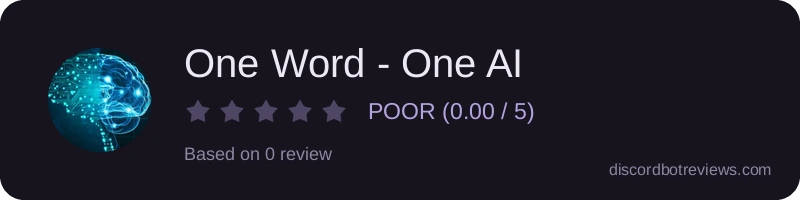 Rating widget preview for One Word - One AI