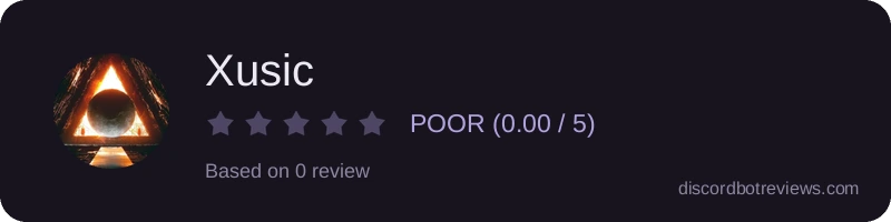 Rating widget preview for Xusic