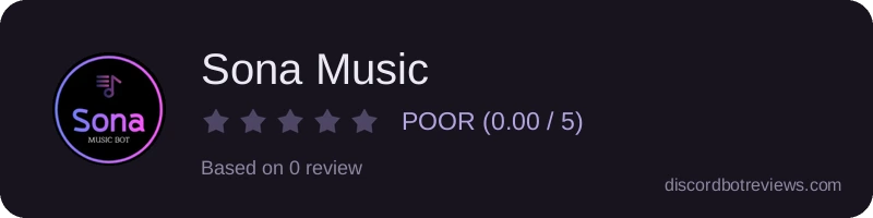 Rating widget preview for Sona Music