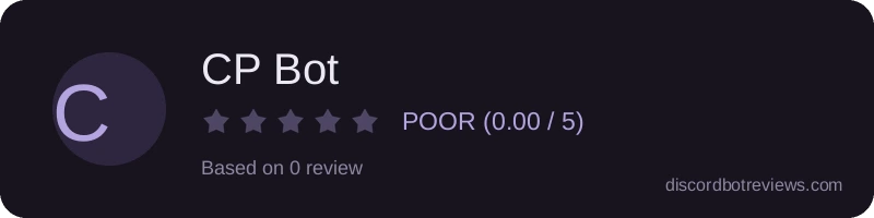 Rating widget preview for CP Bot