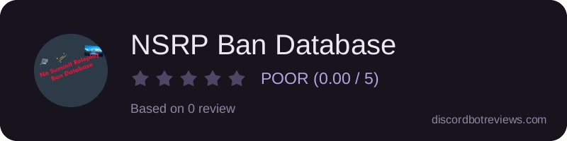 Rating widget preview for NSRP Ban Database