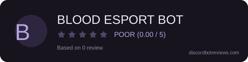 Rating widget preview for BLOOD ESPORT BOT