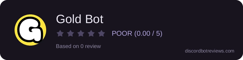 Rating widget preview for Gold Bot