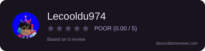 Rating widget preview for Lecooldu974