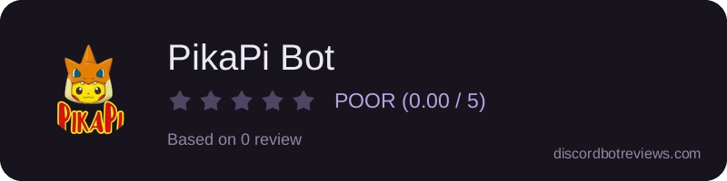 Rating widget preview for PikaPi Bot