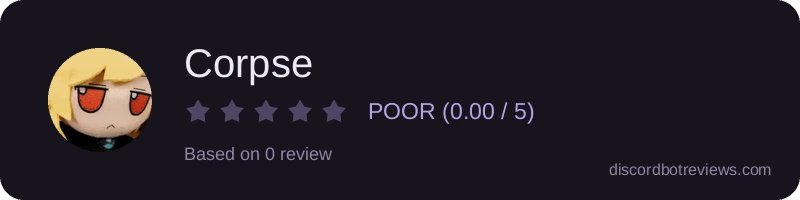 Rating widget preview for Corpse