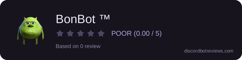 Rating widget preview for BonBot ™