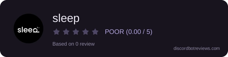 Rating widget preview for sleep