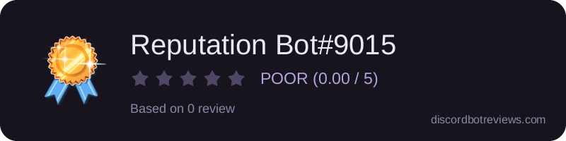 Rating widget preview for Reputation Bot#9015