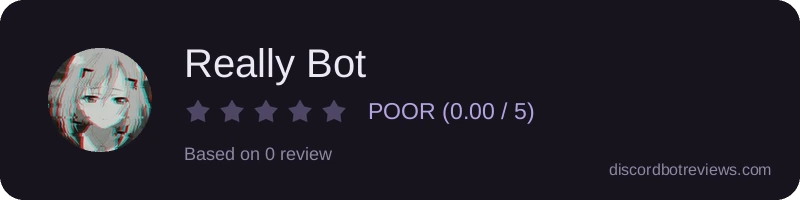 Rating widget preview for Really Bot