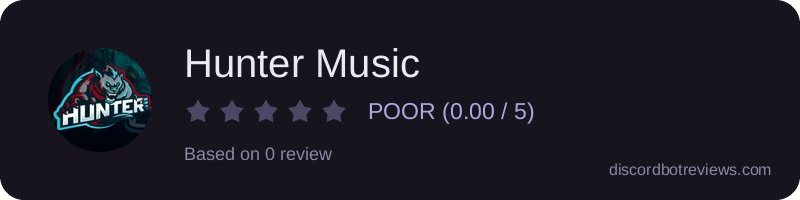 Rating widget preview for Hunter Music