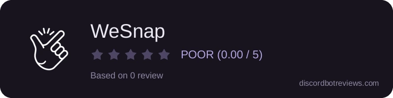 Rating widget preview for WeSnap