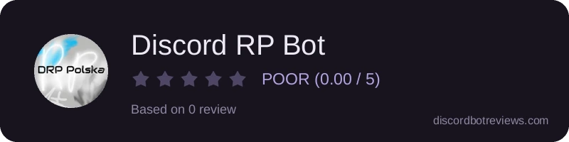 Rating widget preview for Discord RP Bot