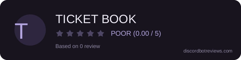 Rating widget preview for TICKET BOOK