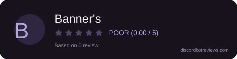 Rating widget preview for Banner's