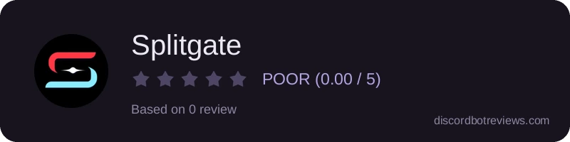 Rating widget preview for Splitgate