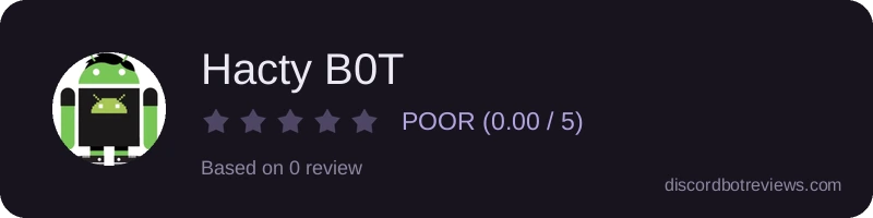 Rating widget preview for Hacty B0T