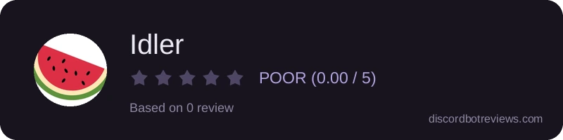 Rating widget preview for Idler