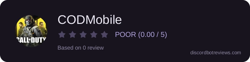 Rating widget preview for CODMobile