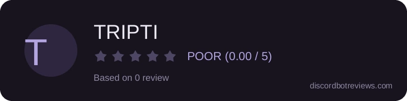 Rating widget preview for TRIPTI 