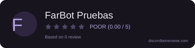 Rating widget preview for FarBot Pruebas