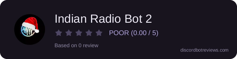 Rating widget preview for Indian Radio Bot 2