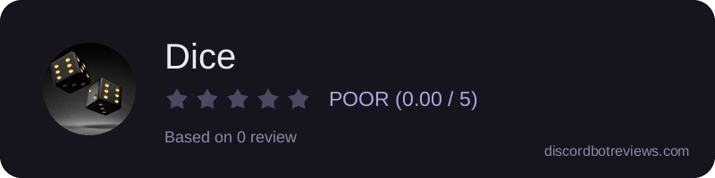 Rating widget preview for Dice