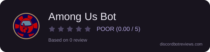 Rating widget preview for Among Us Bot