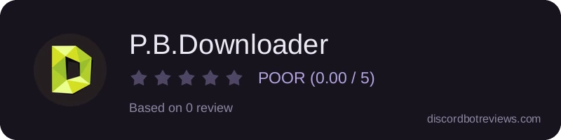 Rating widget preview for P.B.Downloader