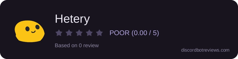 Rating widget preview for Hetery