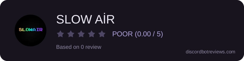 Rating widget preview for SLOW AİR