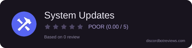 Rating widget preview for System Updates