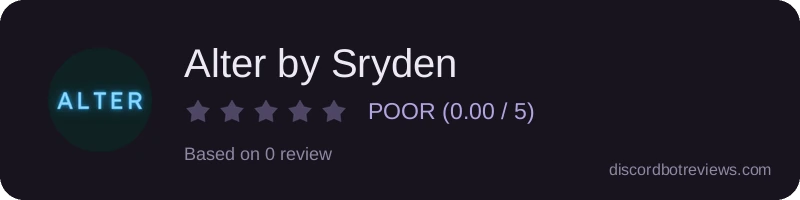 Rating widget preview for Alter by Sryden