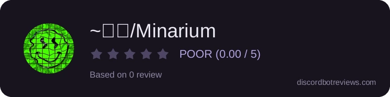 Rating widget preview for ~ಠಠ/Minarium