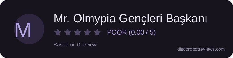 Rating banner for Mr. Olmypia Gençleri Başkanı