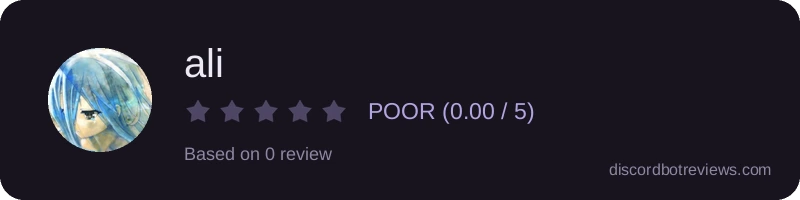 Rating widget preview for ali