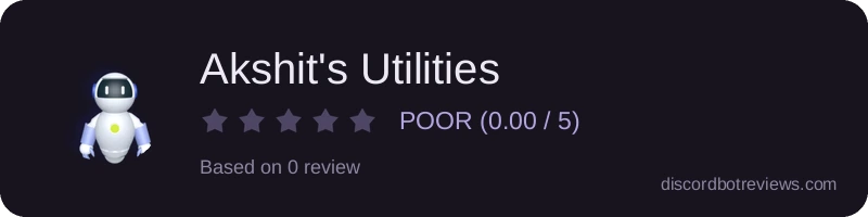 Rating widget preview for Akshit's Utilities 
