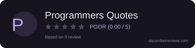 Rating widget preview for Programmers Quotes