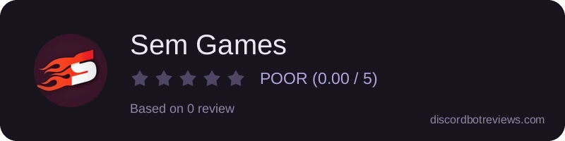Rating widget preview for Sem Games