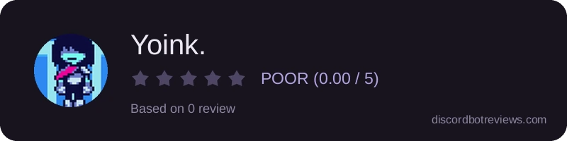 Rating widget preview for Yoink.