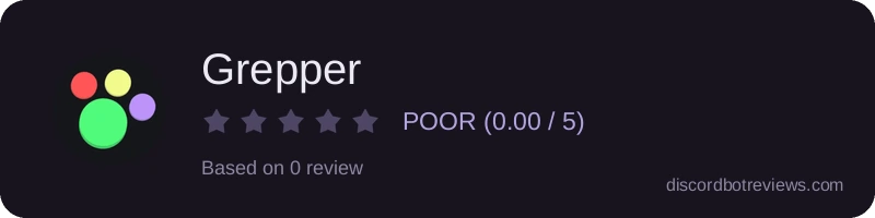 Rating widget preview for Grepper