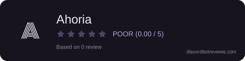 Rating widget preview for Ahoria