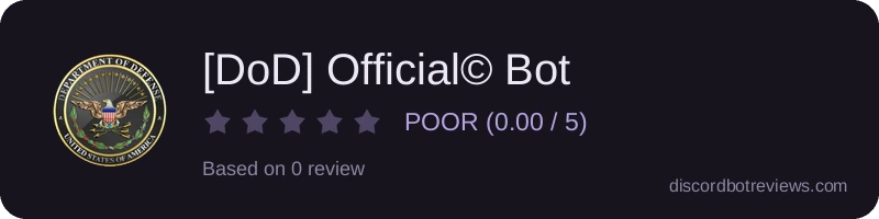 Rating widget preview for [DoD] Official© Bot