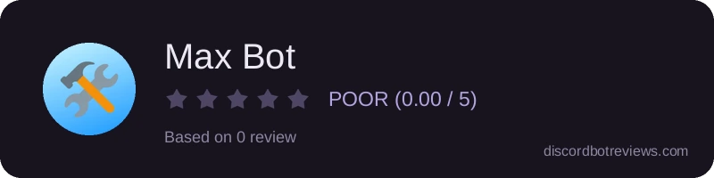 Rating widget preview for Max Bot