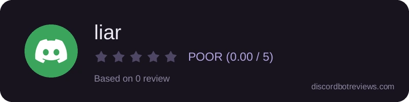Rating banner for liar