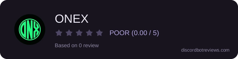 Rating widget preview for ONEX