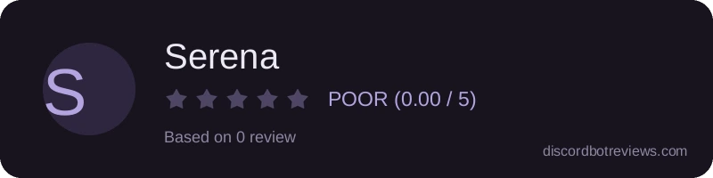 Rating widget preview for Serena