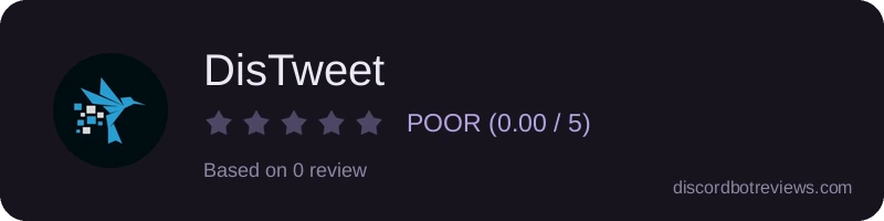 Rating widget preview for DisTweet
